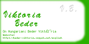 viktoria beder business card